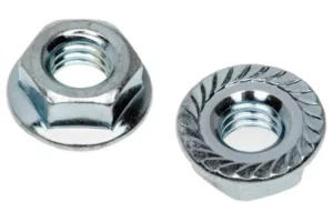 Two hex nuts on a white background with Thread Rod.