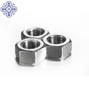 A group of White Zinc Hex Nut DIN934 5.8 - High Quality Fasteners on a white background.