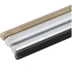 A group of White Zinc DIN975 Thread Rod 5.8mm - High Strength Fastening Solution secured with bolts.